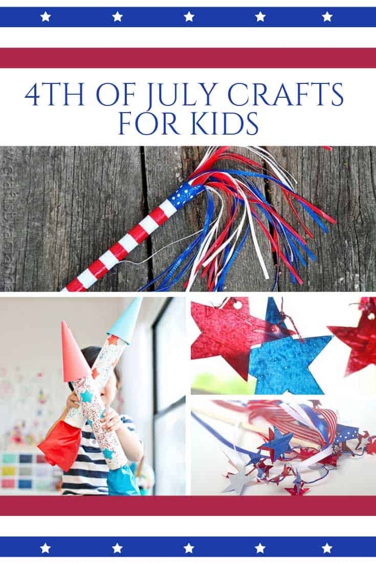 Wow so many 4th of July crafts that the kids can make this year! They'll put the red, white and blue into our celebrations for sure! #patriotic #kidscrafts #independenceday