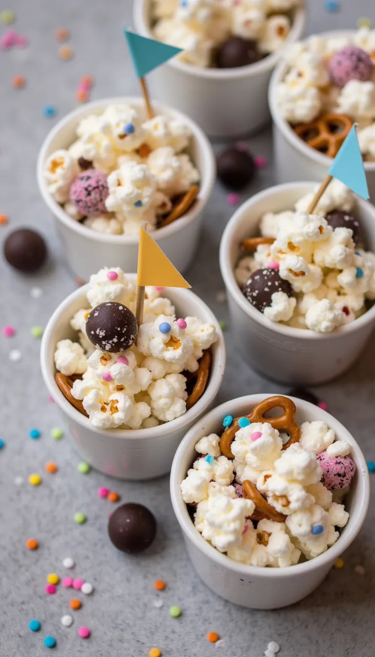 These 4th of July Snack Mix Cups are a no-cook, totally portable room temperature appetizer that's kid- and crowd-approved for any celebration.