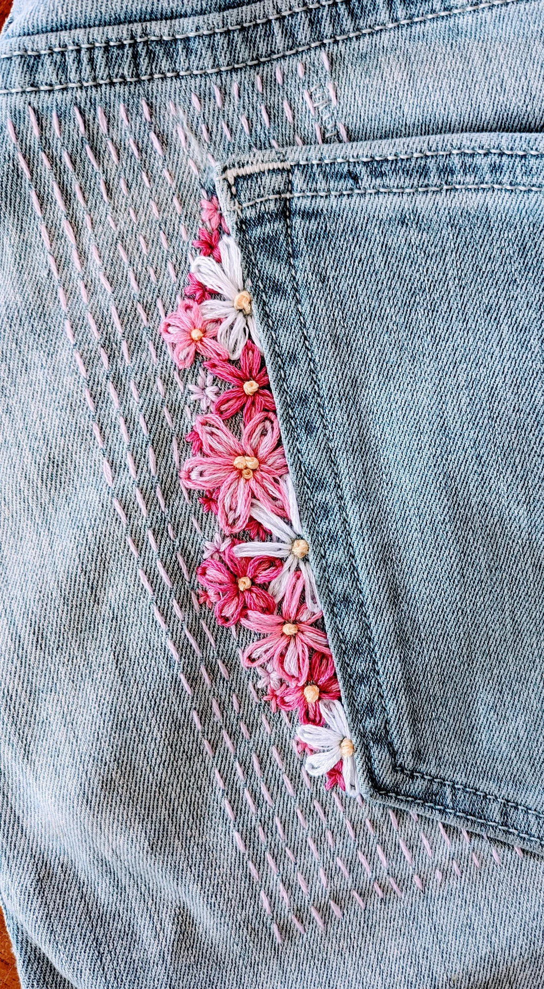Discover 16 creative ways to patch and mend your jeans with denim embroidery and visible mending