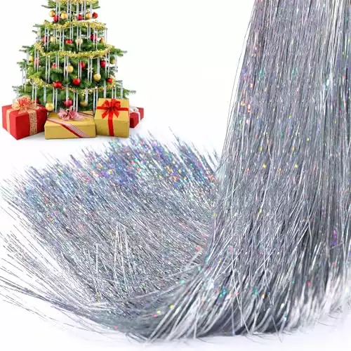 40000 Strands Tinsel Icicles 19" Christmas Tree Tinsel