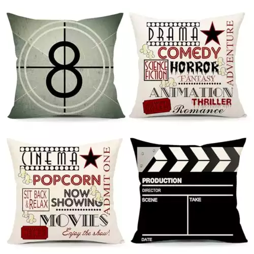 Home Movie Theater Pillow Covers