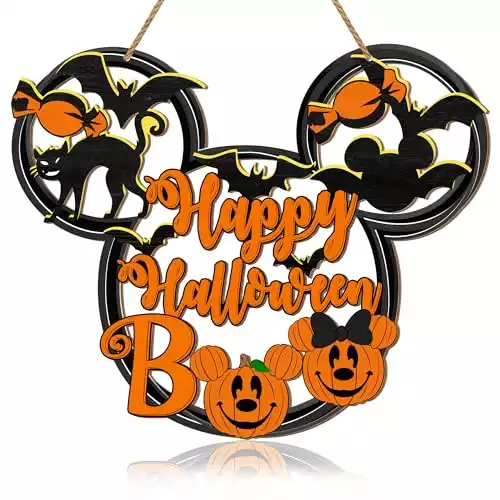 Halloween Mickey Head Door Hanger