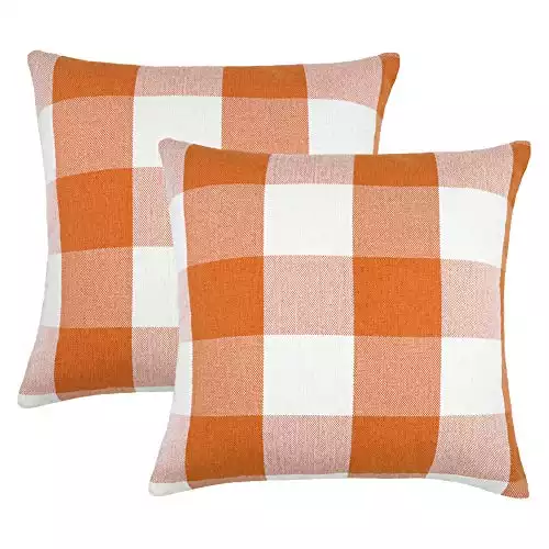 Farmhouse Buffalo Check Plaid Throw Pillows