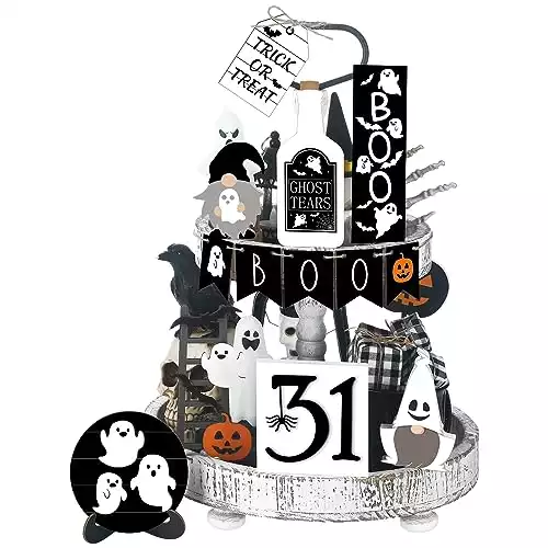 Halloween Tiered Tray Decoration Set