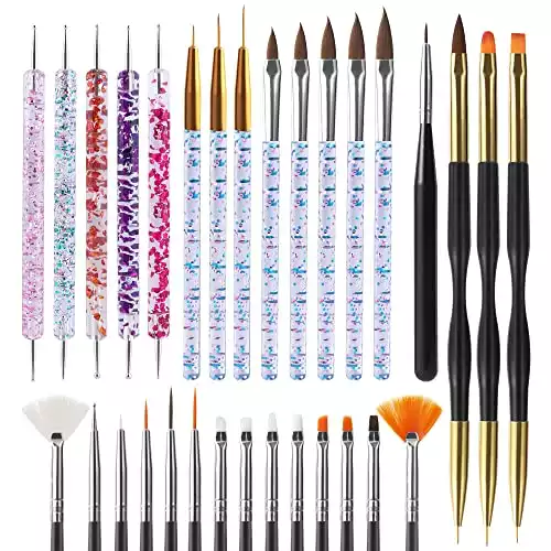 31pcs Nail Art Brushes and Tools for Nail Design.