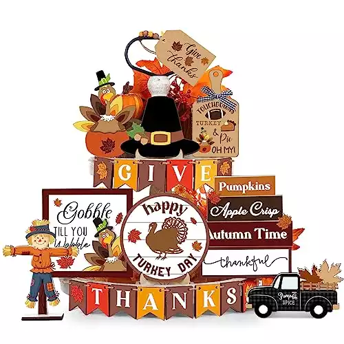 Thanksgiving Tiered Tray Decoration