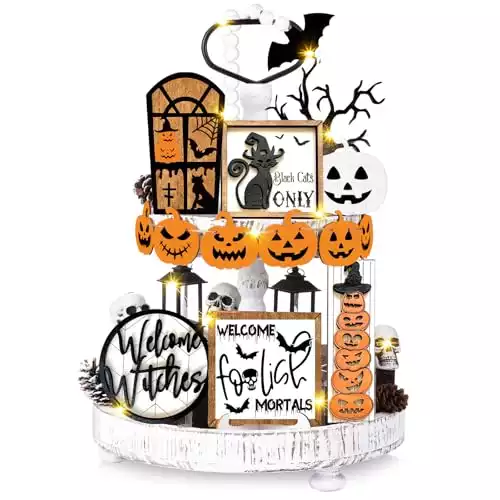 19 Pcs Halloween Tiered Tray Decor