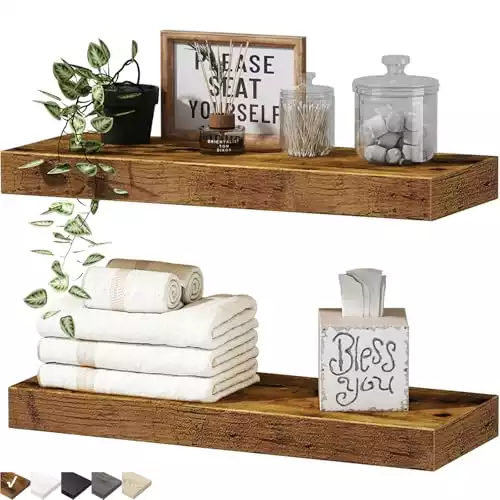 Farmhouse Decor Floating Shelves