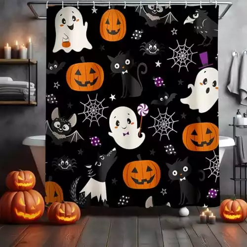 Halloween Boo Shower Curtain