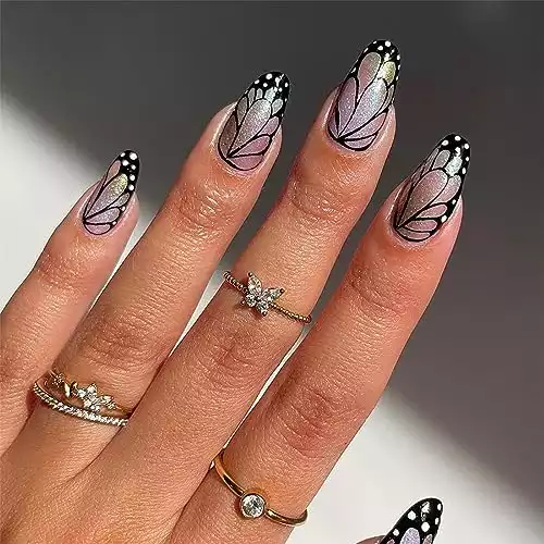 Black Press on Nails