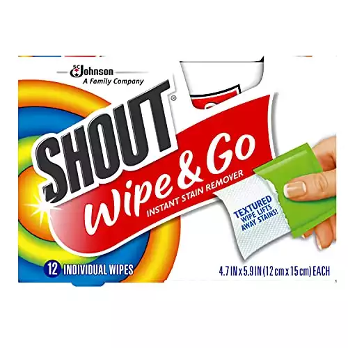 Shout Wipes, Wipe and Go Instant Stain Remover