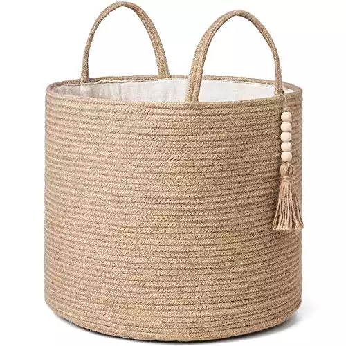 Woven Storage Basket Decorative Natural Rope Basket