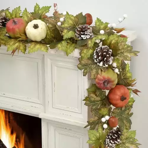 Fall Decor- 5.9Ft Fall Leaves Garland