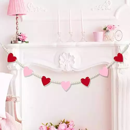 Valentines Day Mantel Decor