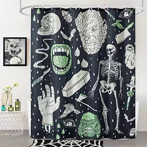 Vintage Halloween Shower Curtain