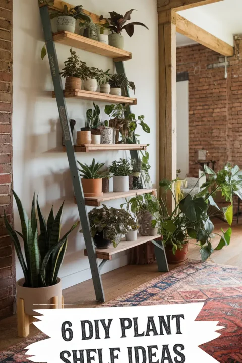Build the perfect home for your plants with these creative DIY shelf ideas! From rustic wood to modern designs, these projects will add style and function to any space. ?? #DIYProjects #PlantShelfIdeas #IndoorPlants #HomeDecorInspo #StylishSpaces