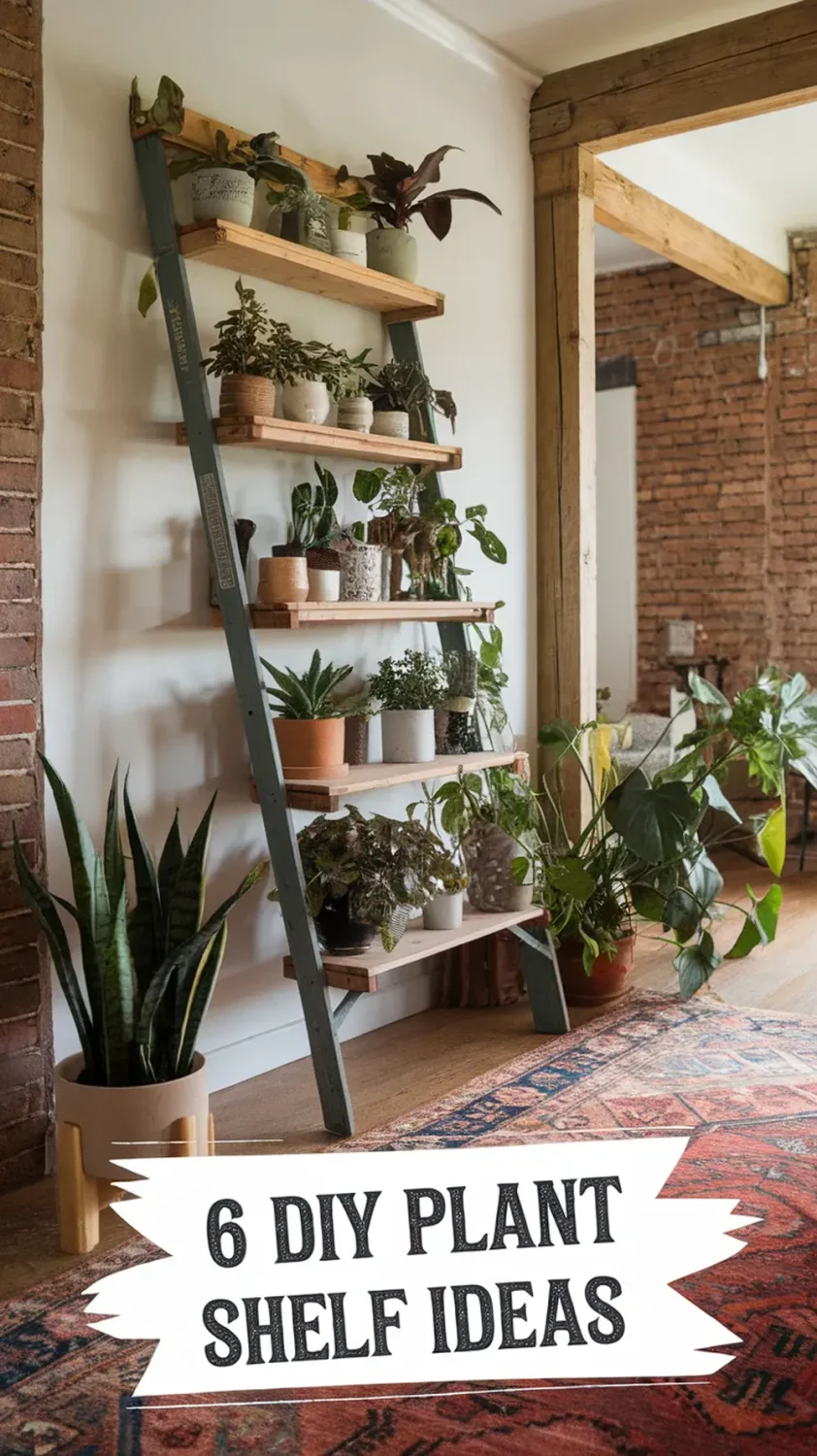 Build the perfect home for your plants with these creative DIY shelf ideas! From rustic wood to modern designs, these projects will add style and function to any space. ?? #DIYProjects #PlantShelfIdeas #IndoorPlants #HomeDecorInspo #StylishSpaces