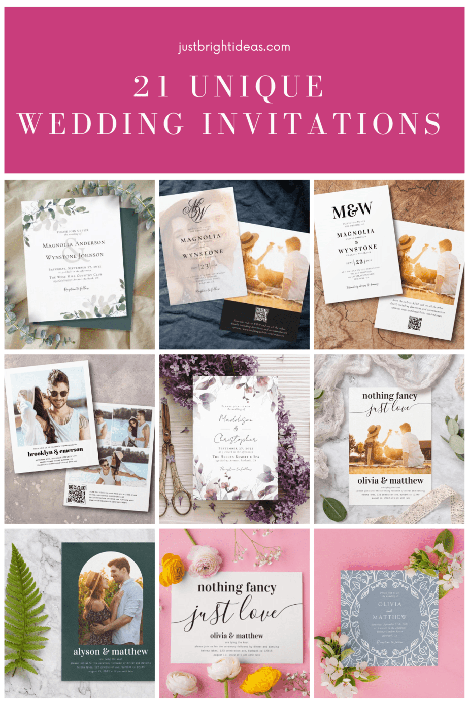 Unique Wedding Invitations for All Styles