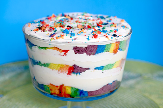 How To Make A Rainbow Cake Trifle