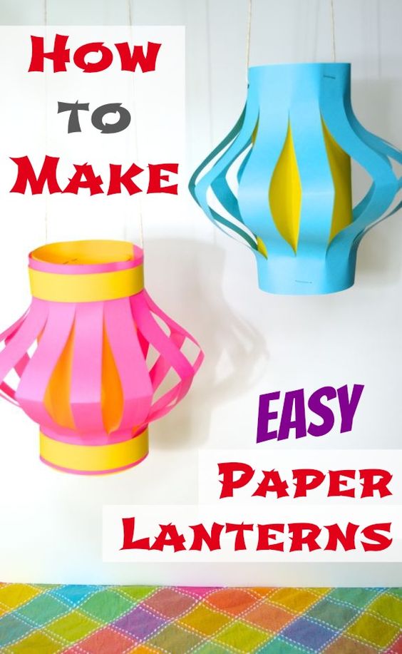 These Japanese paper lanterns are a perfect kids craft!