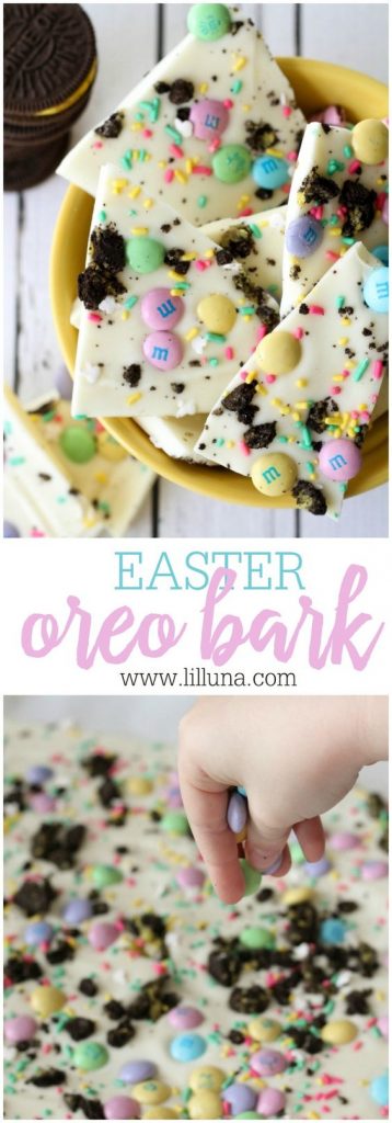 Easter Snacks | Treats | Desserts | Oreos | Bark | Party Food | Kids | M&Ms