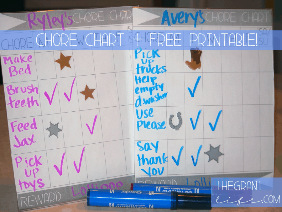 Household Chore Charts | Free Printable Charts for Children | Kid