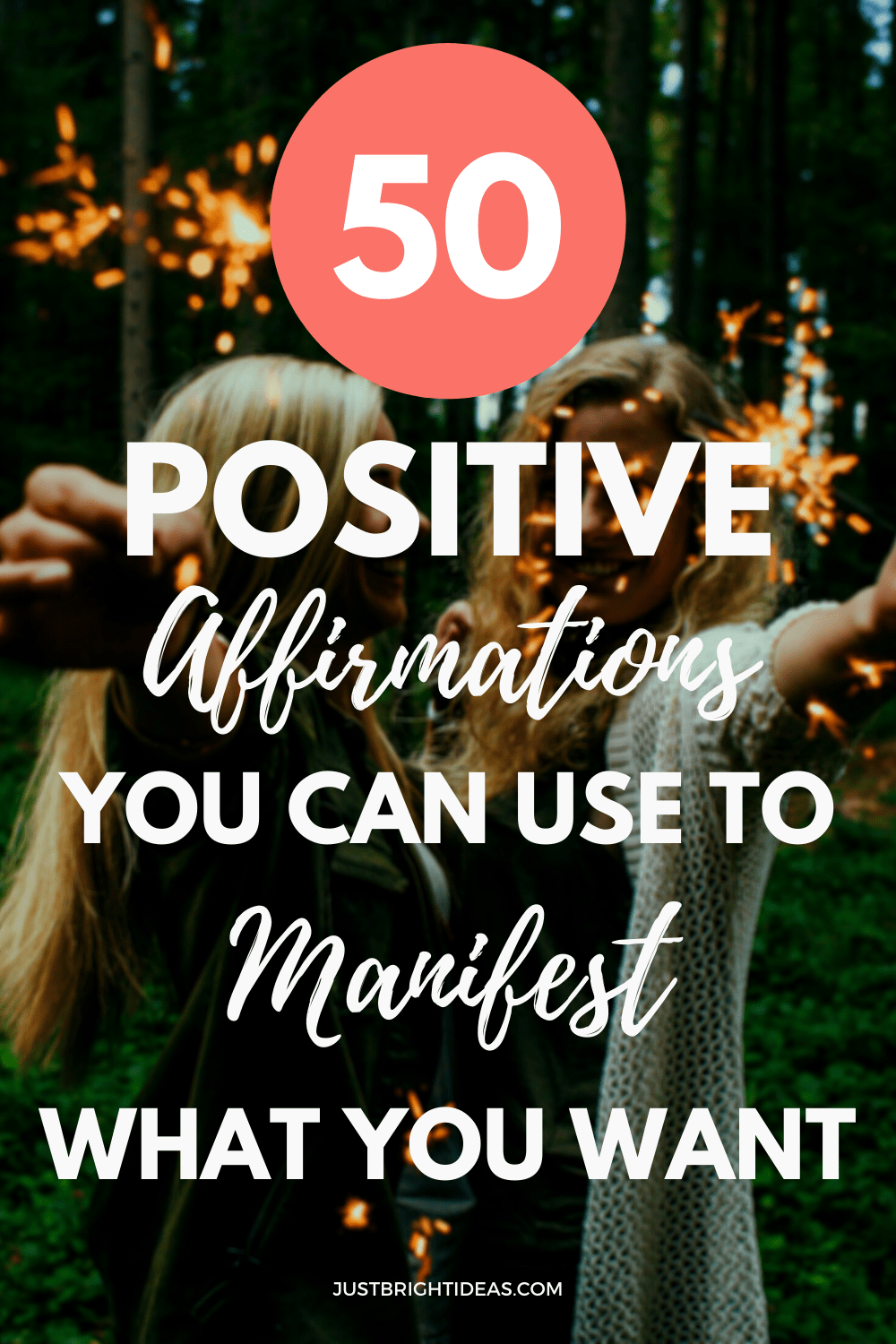 Get your free printable with 50 powerful affirmations you can use in your manifesting rituals - and find out how to write your own affirmations too