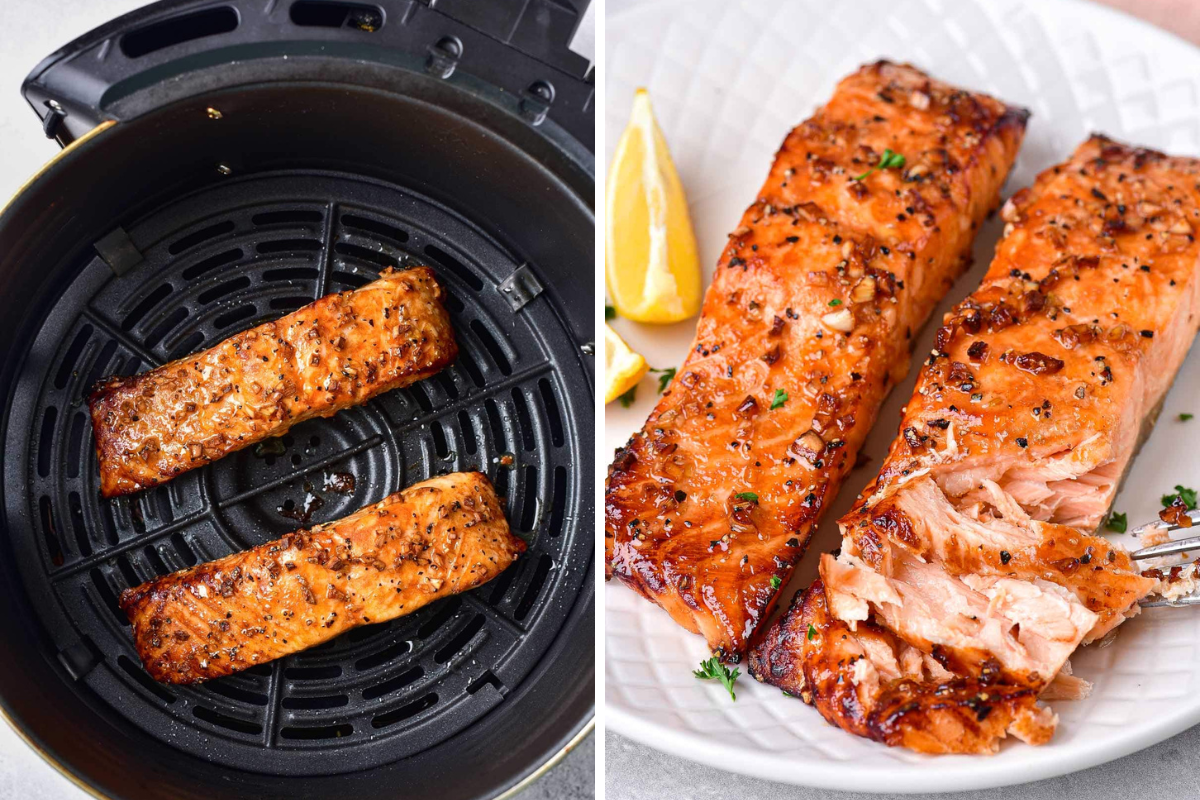 who knew you could cook salmon in the air fryer? and it tastes so good!