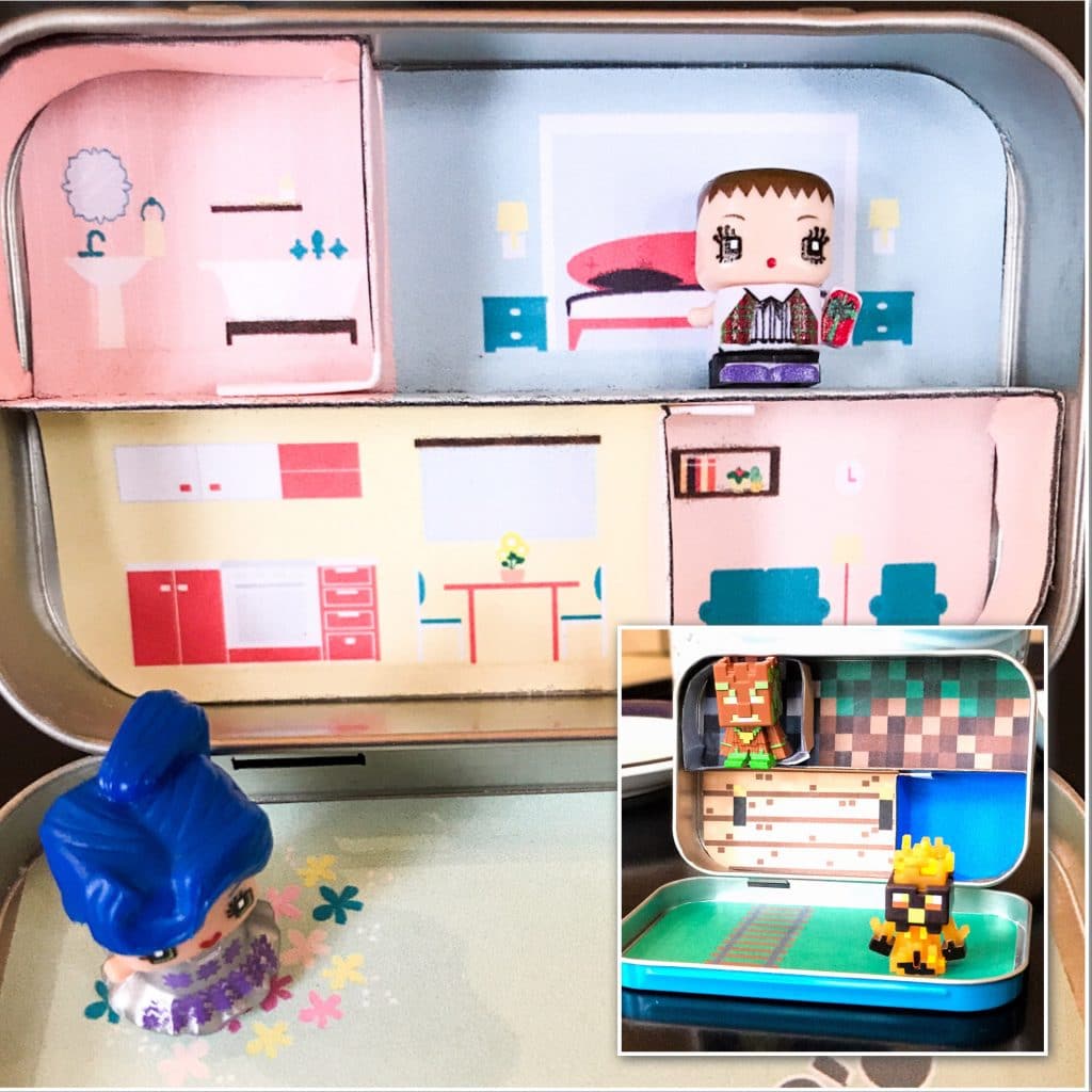 Dollhouse in a clearance tin