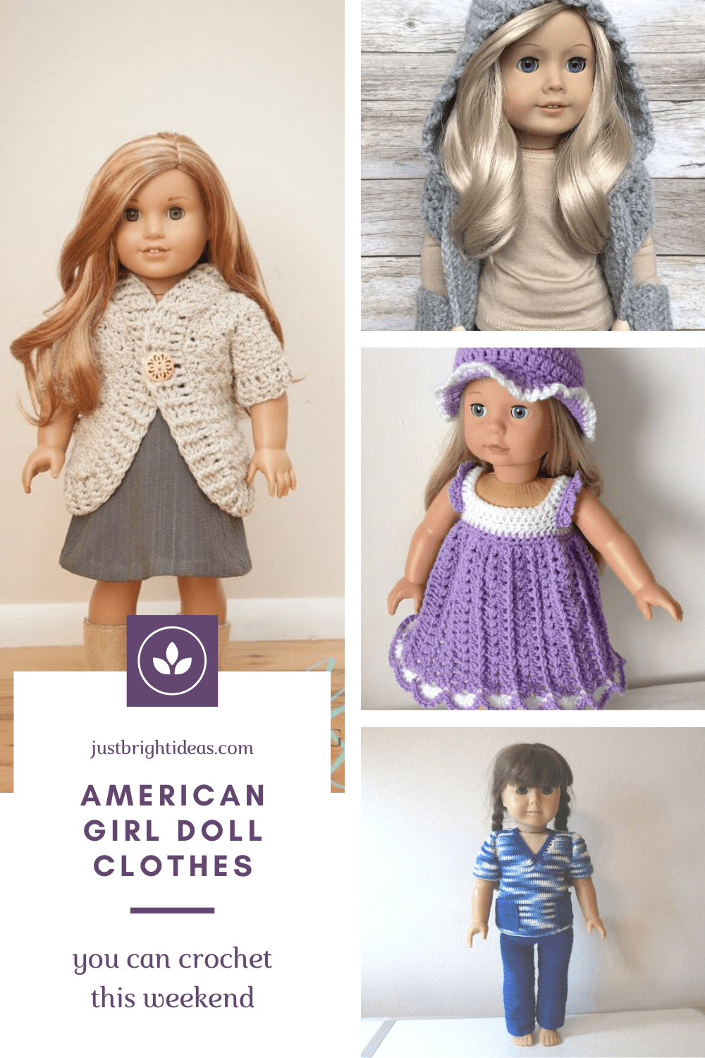 Hand Crochet Clothing Doll Dress Doll 18 Inch Size American Girl Style