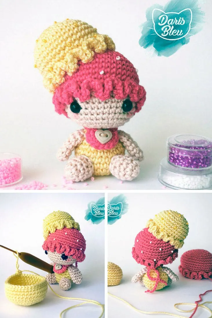 Amigurumi Crochet ice Cream Girl