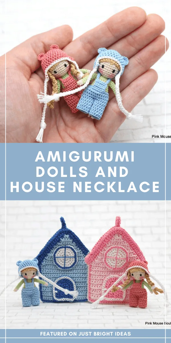 Oh my goodness - these little pocket sized playmates in their necklace house might just be the cutest things I've ever seen! Click through to find out more about this crochet pattern