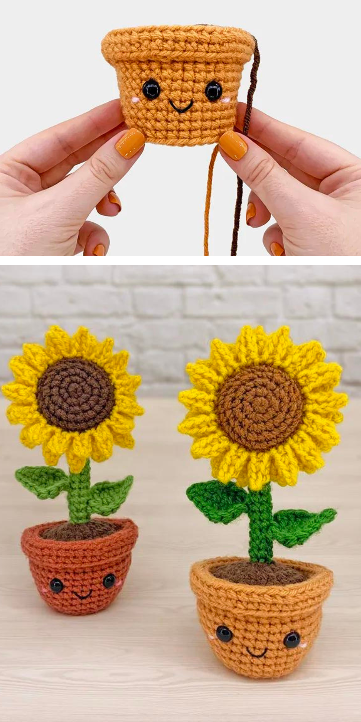 This miniature sunflower has a super-cute face and is the ideal quick project if you’re looking to spread some sunshine. Great as a little gift!