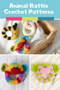 Loving these Animal rattle crochet patterns - perfect baby shower gift!