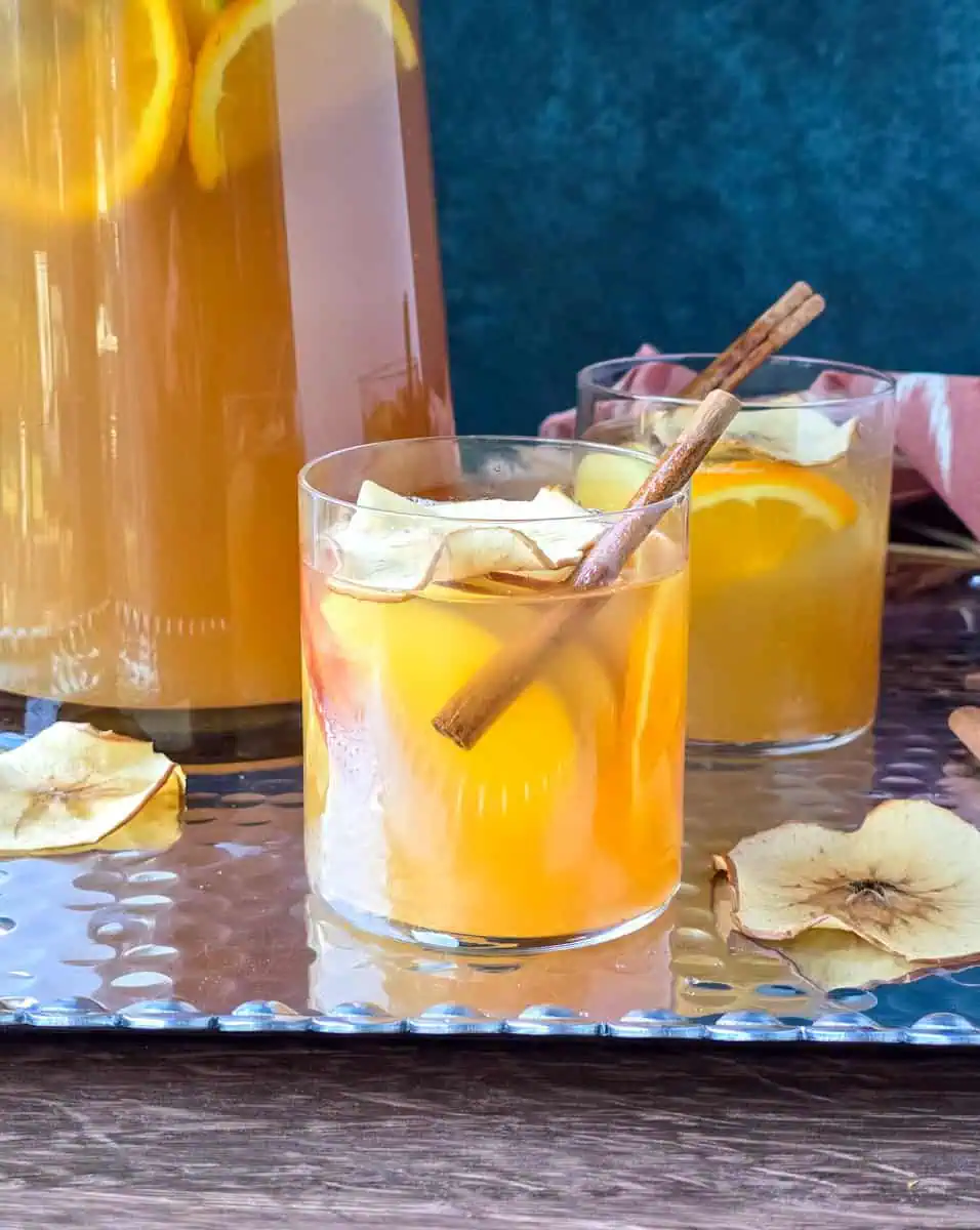 This punch combines apple cider, bourbon, and a splash of ginger ale for a lightly spiced, refreshing sipper that’s easy to make for a crowd.