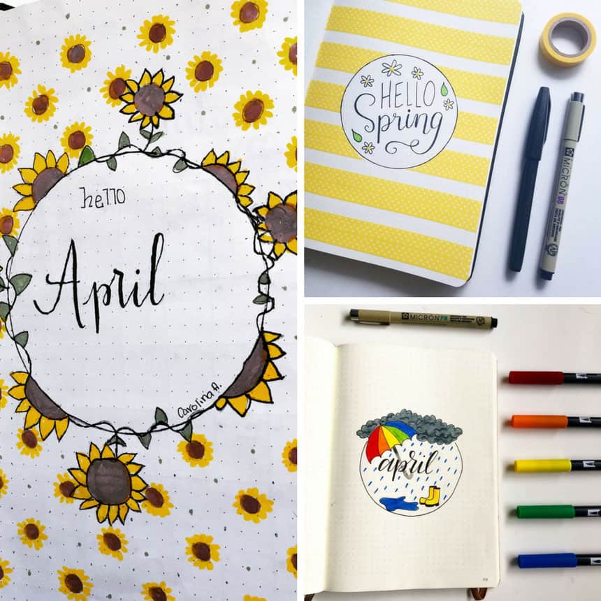 April 2018 bullet journal setup plan with me 