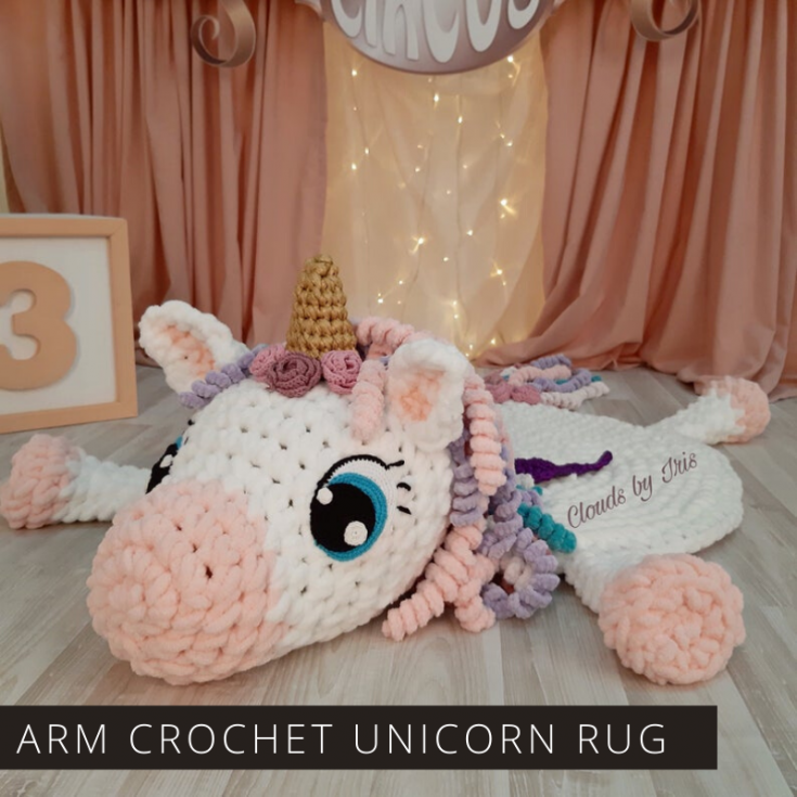 This Plush Unicorn Baby Rug is Perfect for Your Little Girl's Nursery