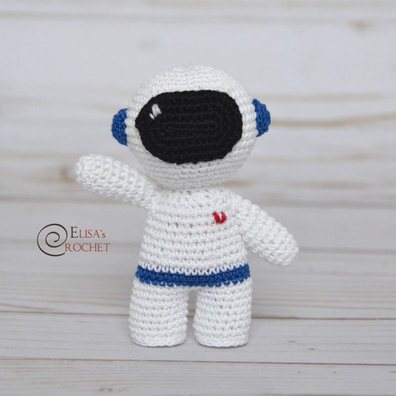 This little astronaut crochet pattern is part of a galactic space set your child is sure to love
