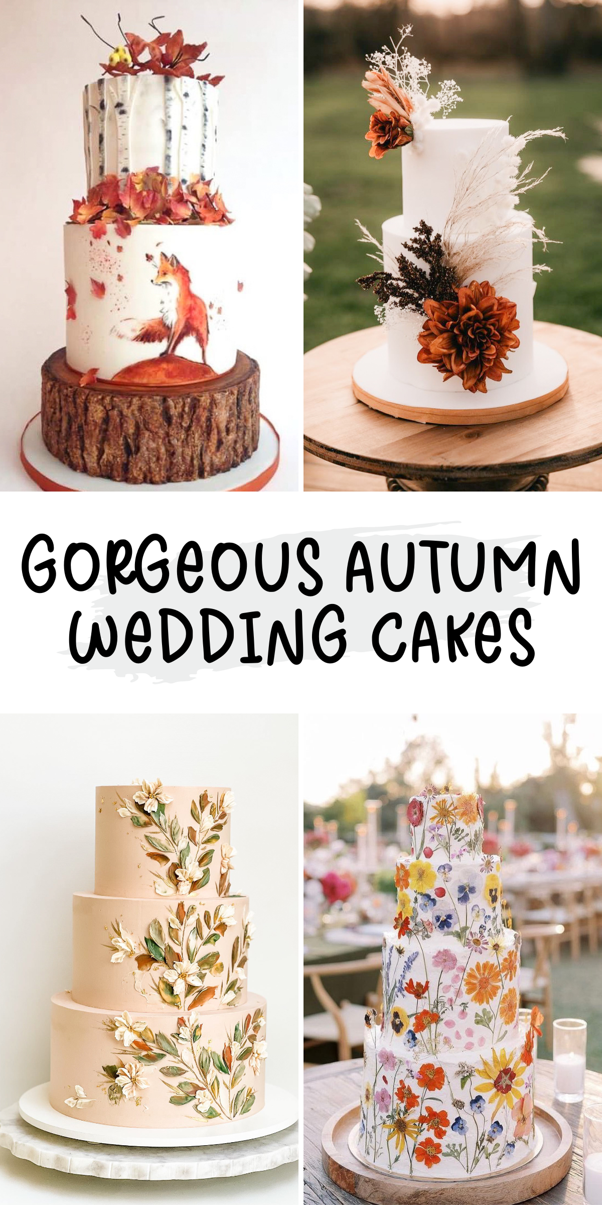 🍂 Dreaming of a fall wedding? 🍁 These stunning autumn wedding cakes are full of inspiration, from rich earthy tones to elegant floral designs. Perfect for adding a touch of seasonal charm to your big day! 🎂✨ #FallWedding #WeddingInspiration