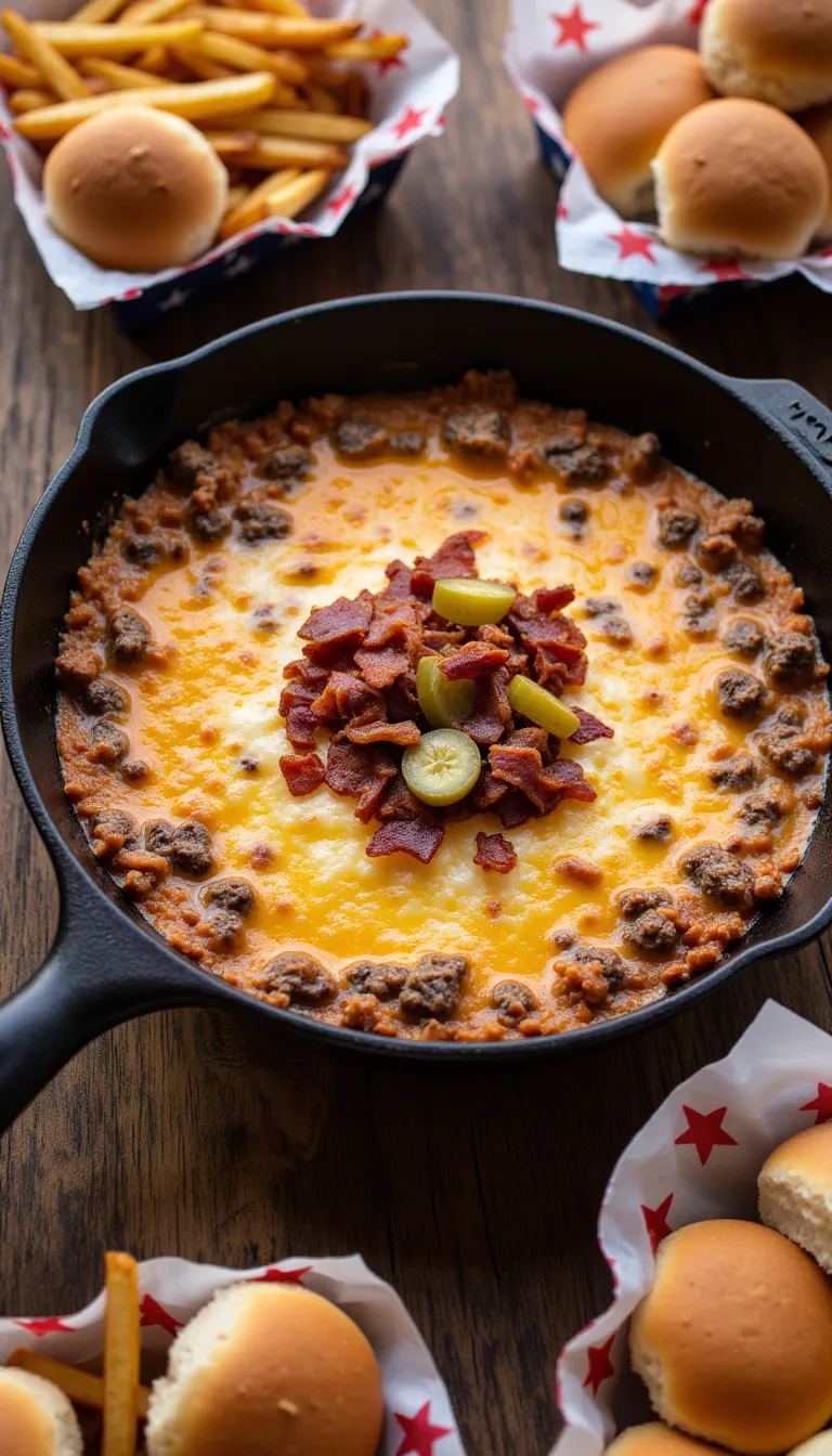 BBQ Bacon Cheeseburger Dip is the indulgent appetizer everyone will be talking about—smoky, cheesy, and totally unforgettable!