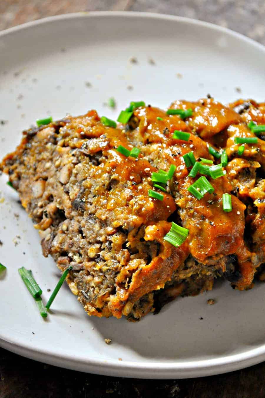 This plant-based twist on meatloaf is packed with smoky BBQ flavor and pairs beautifully with mashed potatoes and vegan gravy.