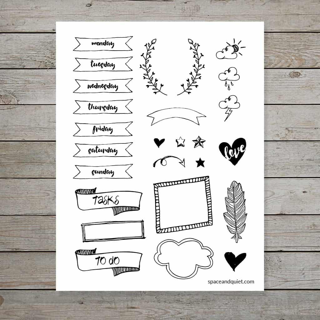 Bullet Journal Banner Printable