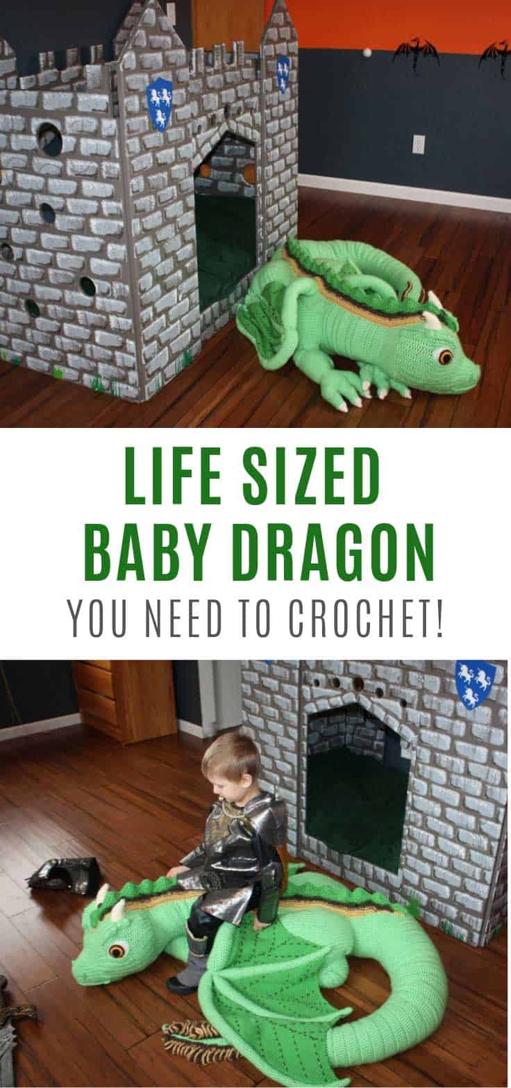 OMG - a life sized baby dragon toy you can crochet!
