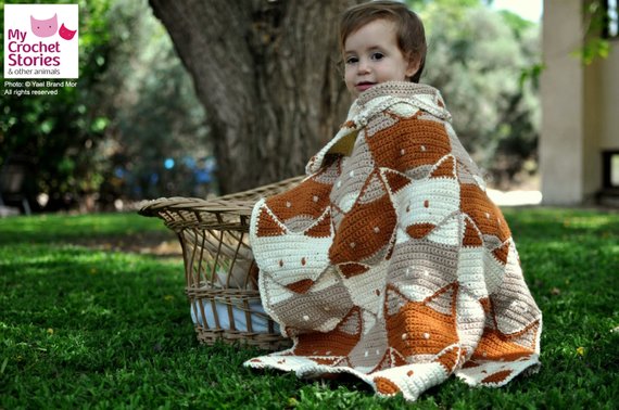 Baby Blanket Fox Crochet Pattern