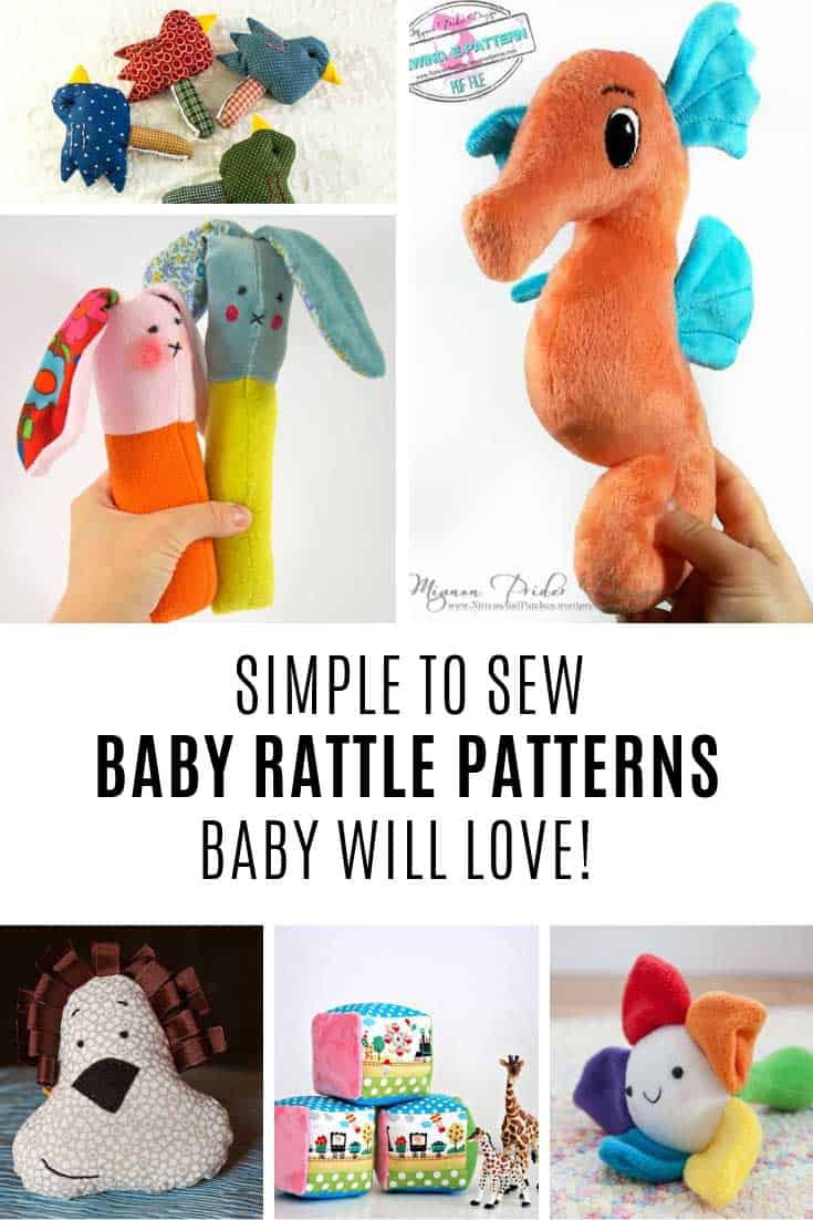 These baby rattle sewing pattern ideas are super sweet!