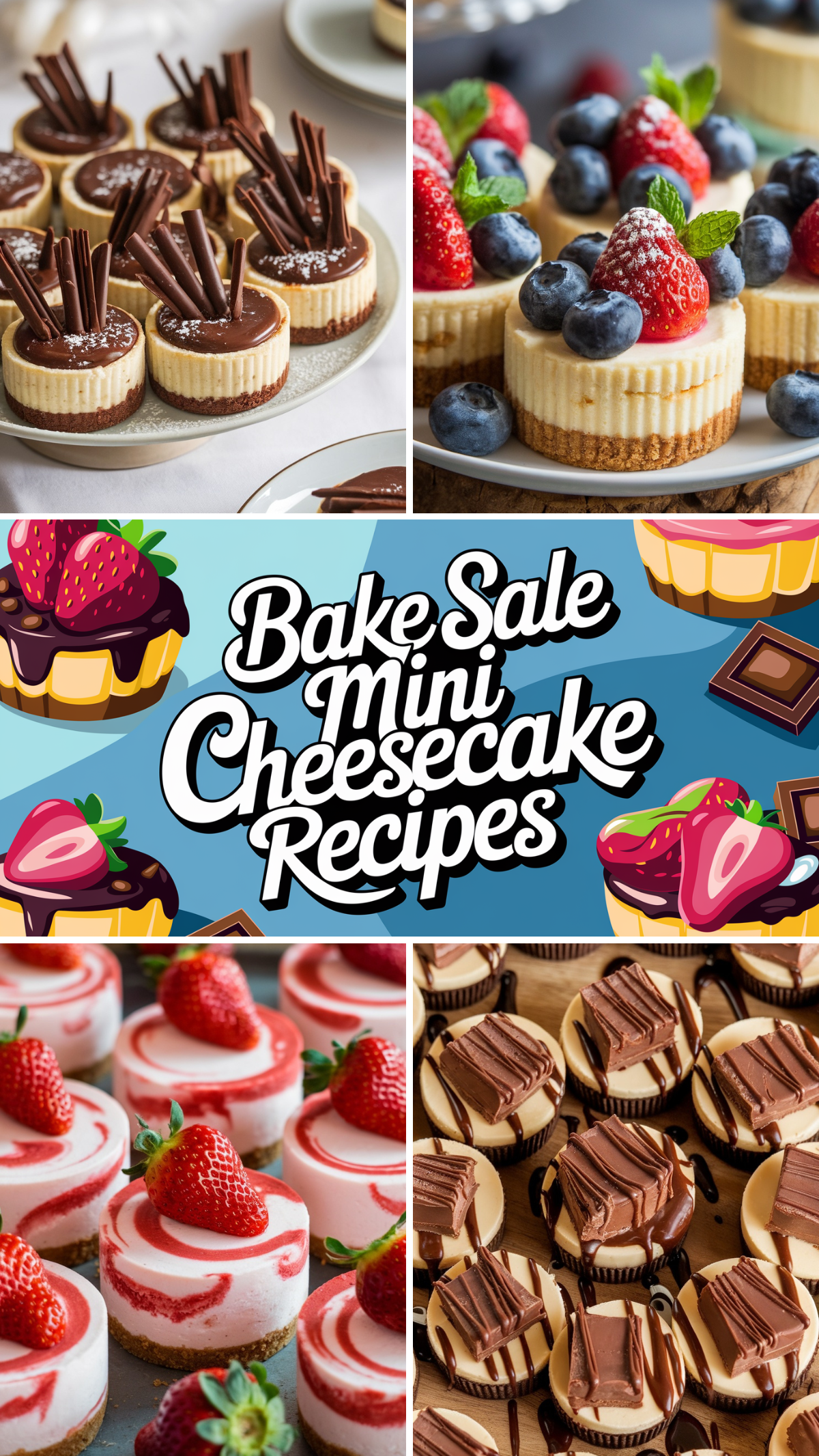 These bite-sized cheesecakes are the ultimate crowd-pleasers! Creamy, rich, and easy to grab, these mini treats will be the first to sell out at your bake sale. 🍓🍫 #BakeSaleRecipes #MiniCheesecakes #SweetTreats #BakingInspo #FundraisingIdeas