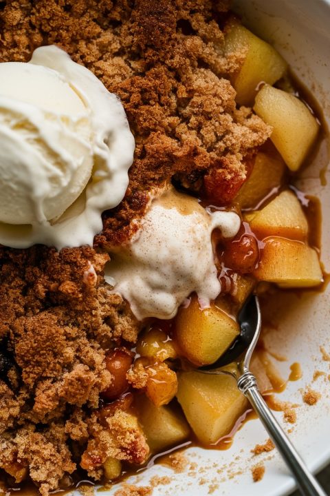 Warm up your evenings with this delicious Baked Cinnamon Apple Crumble! Juicy apples, a hint of cinnamon, and a crunchy crumble topping make this dessert a crowd favorite. Perfect for family gatherings or a cozy night in. ?? #ComfortFood #AppleCrumble #DessertLovers