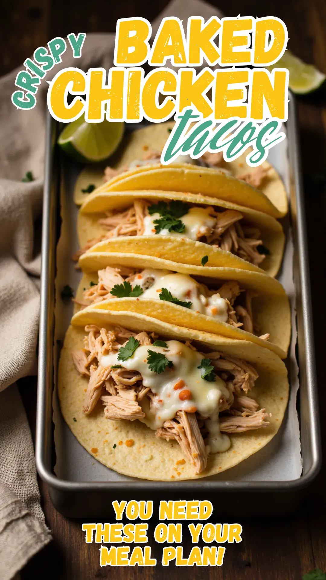 These baked crispy chicken tacos come together fast and are always a hit—perfect for weeknights or casual get-togethers!