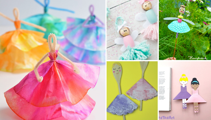 Paper Napkin Ballerina Craft Idea