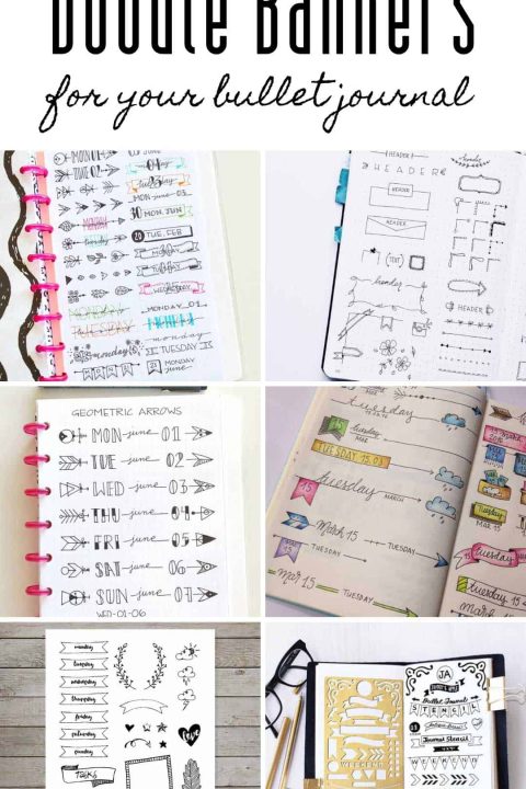 Looking for banners for you bullet journal? We've got some gorgeous ideas and tips on how to draw them! #bulletjournal